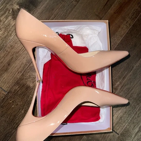 Completa 100 mm Patent Leather NUDE Pumps